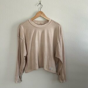 Free People FP Movement Inspire Layer Crop Long Sleeve Tee in Doe